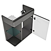 Camargue Faro Mini Waschtischunterschrank (29 x 55 x 55 cm, Bewegungsmelder mit LED-Beleuchtung, Grafit)