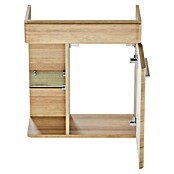 Camargue Faro Mini Waschtischunterschrank (29 x 55 x 55 cm, Bewegungsmelder mit LED-Beleuchtung, Berg Eiche)