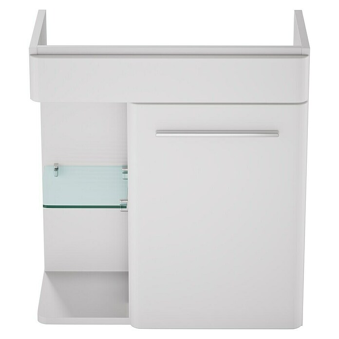 Camargue Faro Mini Waschtischunterschrank (29 x 55 x 55 cm, Bewegungsmelder mit LED-Beleuchtung, Weiß)