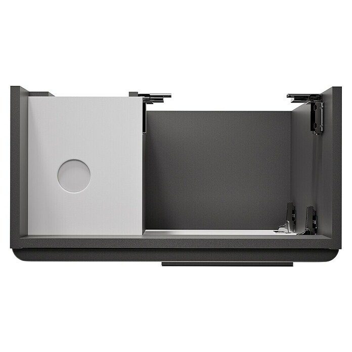 Camargue Faro Mini Waschtischunterschrank (29 x 55 x 55 cm, Bewegungsmelder mit LED-Beleuchtung, Grafit)