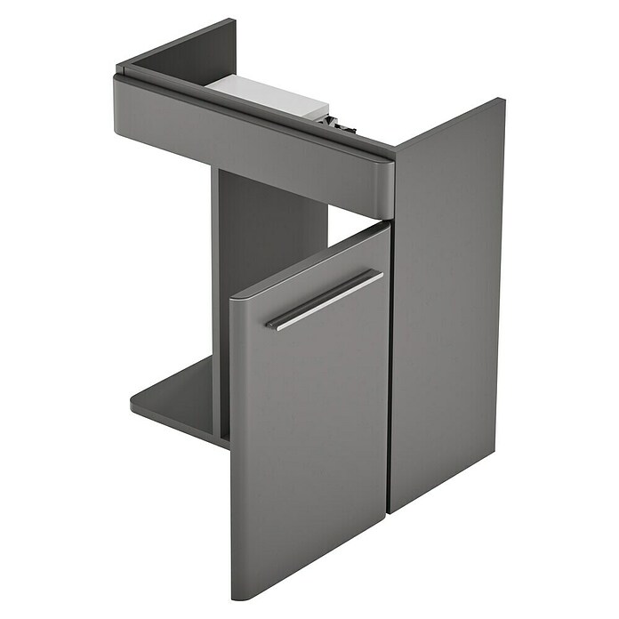 Camargue Faro Mini Waschtischunterschrank (29 x 55 x 55 cm, Bewegungsmelder mit LED-Beleuchtung, Grafit)