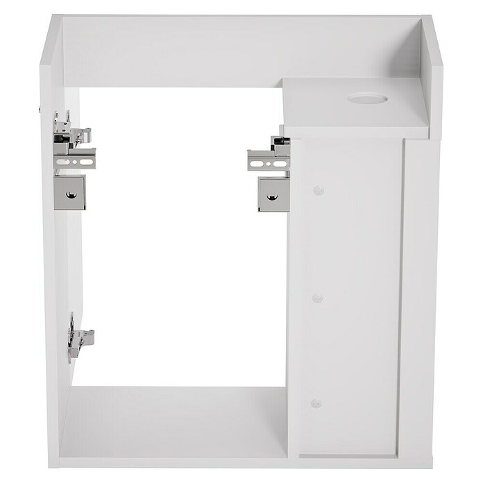 Camargue Faro Mini Waschtischunterschrank (29 x 55 x 55 cm, Bewegungsmelder mit LED-Beleuchtung, Weiß)