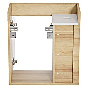 Camargue Faro Mini Waschtischunterschrank (29 x 55 x 55 cm, Bewegungsmelder mit LED-Beleuchtung, Berg Eiche)