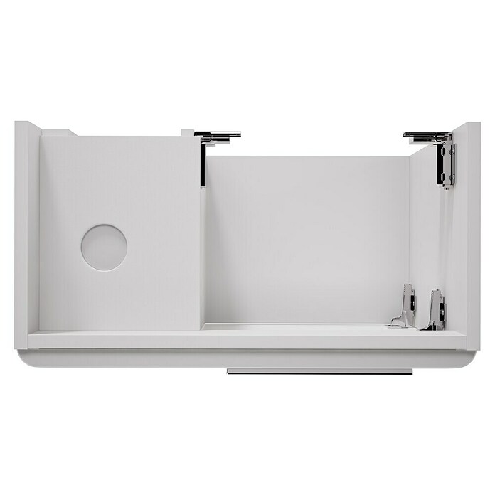 Camargue Faro Mini Waschtischunterschrank (29 x 55 x 55 cm, Bewegungsmelder mit LED-Beleuchtung, Weiß)
