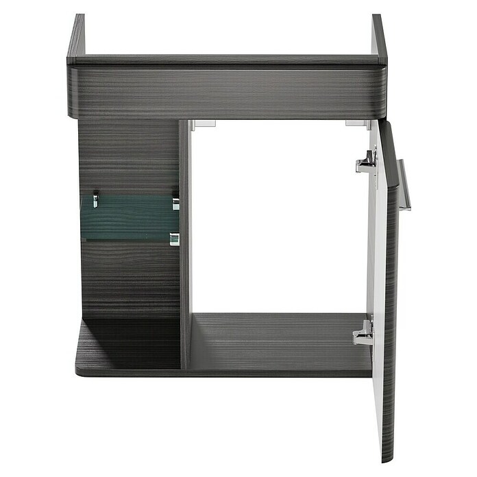 Camargue Faro Mini Waschtischunterschrank (29 x 55 x 55 cm, Bewegungsmelder mit LED-Beleuchtung, Darkoak)