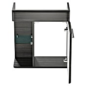 Camargue Faro Mini Waschtischunterschrank (29 x 55 x 55 cm, Bewegungsmelder mit LED-Beleuchtung, Darkoak)