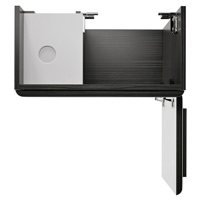 Camargue Faro Mini Waschtischunterschrank (29 x 55 x 55 cm, Bewegungsmelder mit LED-Beleuchtung, Darkoak)