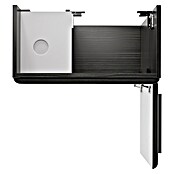 Camargue Faro Mini Waschtischunterschrank (29 x 55 x 55 cm, Bewegungsmelder mit LED-Beleuchtung, Darkoak)