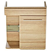 Camargue Faro Mini Waschtischunterschrank (29 x 55 x 55 cm, Bewegungsmelder mit LED-Beleuchtung, Berg Eiche)