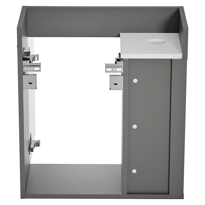 Camargue Faro Mini Waschtischunterschrank (29 x 55 x 55 cm, Bewegungsmelder mit LED-Beleuchtung, Grafit)
