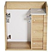 Camargue Faro Mini Waschtischunterschrank (29 x 55 x 55 cm, Bewegungsmelder mit LED-Beleuchtung, Berg Eiche)