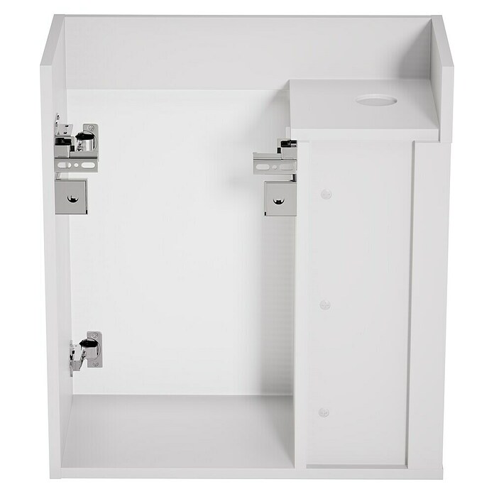Camargue Faro Mini Waschtischunterschrank (29 x 55 x 55 cm, Bewegungsmelder mit LED-Beleuchtung, Weiß)