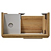 Camargue Faro Mini Waschtischunterschrank (29 x 55 x 55 cm, Bewegungsmelder mit LED-Beleuchtung, Berg Eiche)