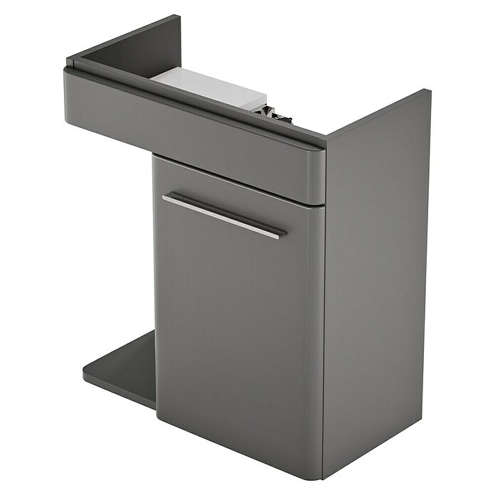 Camargue Faro Mini Waschtischunterschrank (29 x 55 x 55 cm, Bewegungsmelder mit LED-Beleuchtung, Grafit)