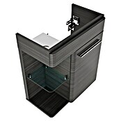 Camargue Faro Mini Waschtischunterschrank (29 x 55 x 55 cm, Bewegungsmelder mit LED-Beleuchtung, Darkoak)