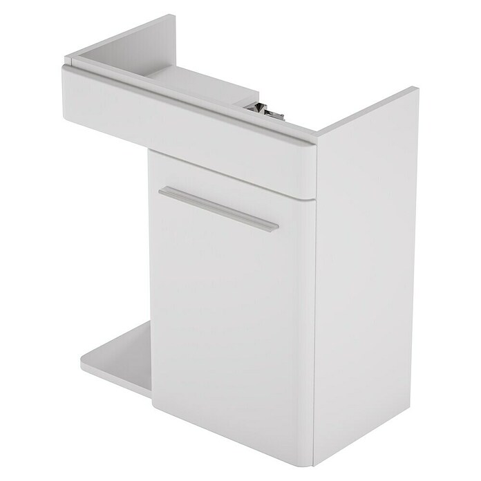 Camargue Faro Mini Waschtischunterschrank (29 x 55 x 55 cm, Bewegungsmelder mit LED-Beleuchtung, Weiß)