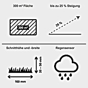 Scheppach Mähroboter RRMA300 (Max. Flächenempfehlung: 300 m², Schnittbreite: 160 mm, Begrenzungskabel) | BAUHAUS