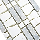 Fliesenbordüre Ladder BO LA GW03 (5 x 30 cm, Grau/Weiß, Matt)