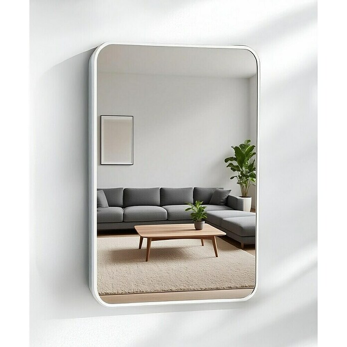 Espejo de pared Ovalado Zen (60 x 100 cm, Blanco) | BAUHAUS