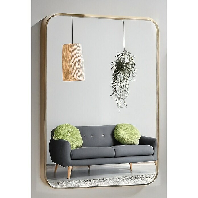 Espejo de pared Ovalado Zen (100 x 165 cm, Oro) | BAUHAUS