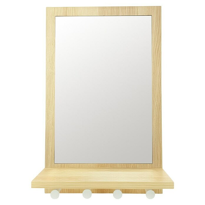 Espejo de pared Perchero Kitty (30 x 48 cm, Natural) | BAUHAUS
