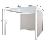 Sunfun Milos Pérgola estándar con laterales (L x An x Al: 294 x 386 x 235 cm, Aluminio, Blanco) | BAUHAUS