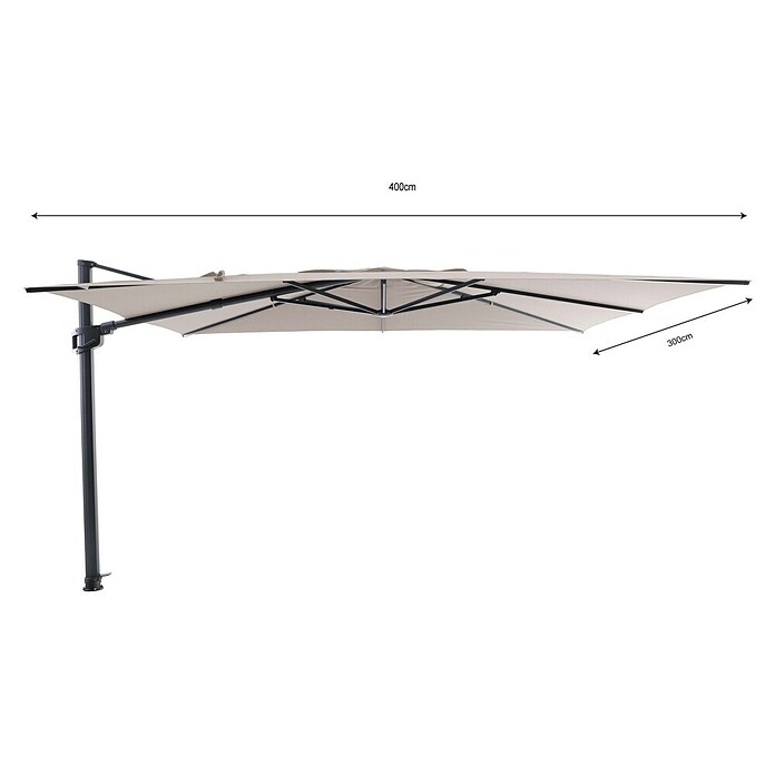 Sunfun Parasol de jardín Corfu (Crudo, L x An: 300 x 400 cm) | BAUHAUS