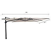 Sunfun Parasol de jardín Corfu (Crudo, L x An: 300 x 400 cm) | BAUHAUS