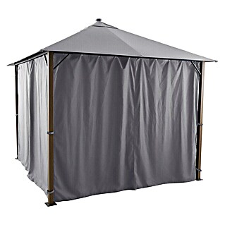 Sunfun Techo de repuesto + cortinas laterales Mauricio (An x Pr: 299 x 299 cm, Gris)