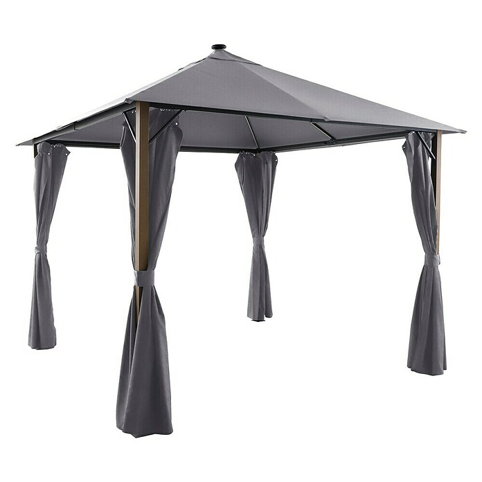Sunfun Techo de repuesto + cortinas laterales Mauricio (An x Pr: 299 x 299 cm, Gris) | BAUHAUS