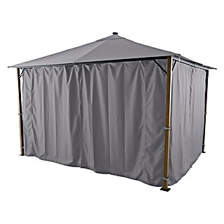 Sunfun Techo de repuesto + cortinas laterales Mauricio (An x Pr: 299 x 399 cm, Gris)