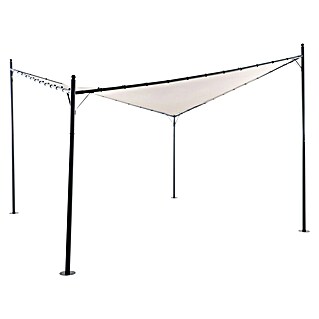 Sunfun Carpa tipo vela Nassau (An x Pr: 400 x 400 cm, Color del techo: Taupe, Material del armazón: Acero)
