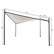 Sunfun Pérgola estándar Nassau (An x Pr: 400 x 400 cm, Color del techo: Taupe, Material del armazón: Acero) | BAUHAUS