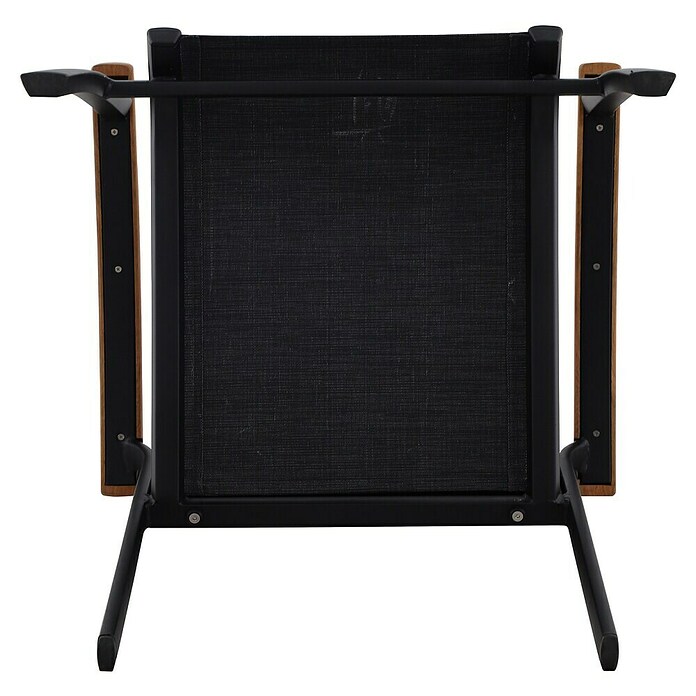 Sunfun Melina Gartensessel (B x T x H: 63 x 68 x 111 cm, Schwarz, Teak/Textilen/Aluminium, Stapelbar) | BAUHAUS