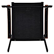 Sunfun Melina Gartensessel (B x T x H: 63 x 68 x 111 cm, Schwarz, Teak/Textilen/Aluminium, Stapelbar) | BAUHAUS