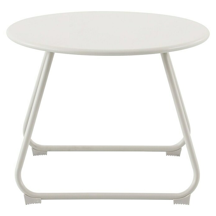 Sunfun Sarah Mesa auxiliar de jardín redonda (Ø x Al: 48 x 37,5 cm, Acero, Light greige) | BAUHAUS