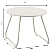 Sunfun Sarah Mesa auxiliar de jardín redonda (Ø x Al: 48 x 37,5 cm, Acero, Light greige) | BAUHAUS