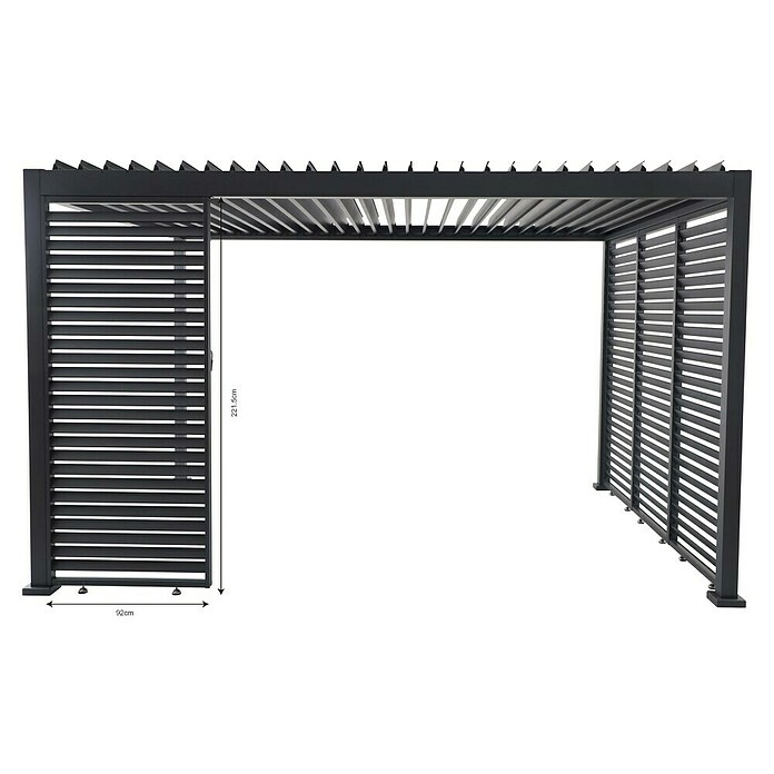 Sunfun Milos Pared lateral de pérgola (An x Al: 92 x 221,5 cm, Antracita) | BAUHAUS