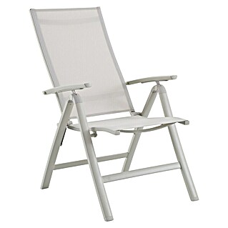 Sunfun Maja Sillón de posiciones (Aluminio, Respaldo regulable, Beige, An x Pr x Al: 61 x 68 x 110 cm)