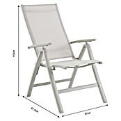 Sunfun Maja Sillón de posiciones (Aluminio, Respaldo regulable, Beige, An x Pr x Al: 61 x 68 x 110 cm) | BAUHAUS