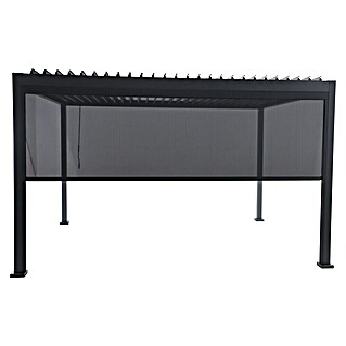 Sunfun Milos Panel lateral (An x Al: 368 x 217 cm, Antracita, Para pérgola con laterales Milos, Profundidad: 8,5 cm)