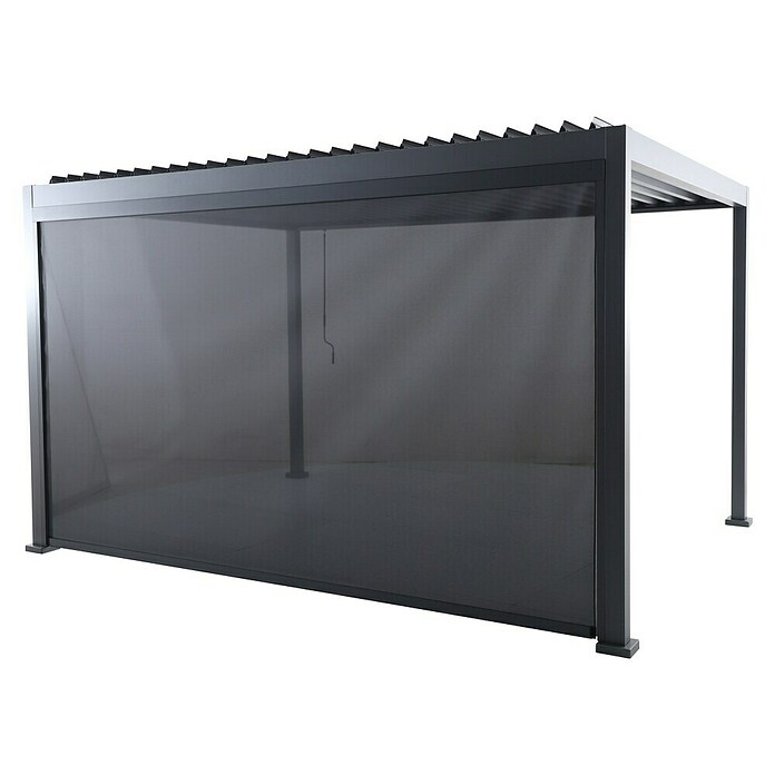 Sunfun Milos Panel lateral (An x Al: 368 x 217 cm, Antracita, Para pérgola con laterales Milos, Profundidad: 8,5 cm) | BAUHAUS