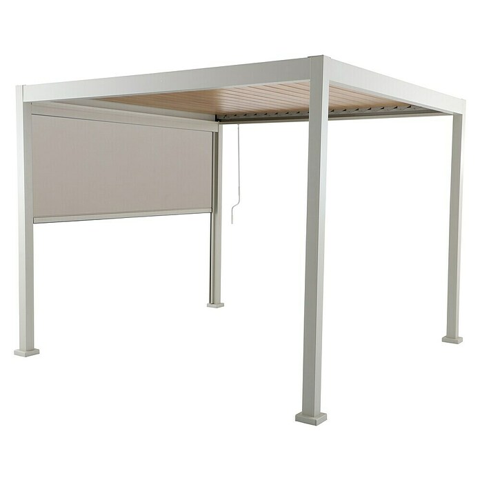 Sunfun Milos Panel lateral (An x Al: 276 x 217 cm, Blanco, Para pérgola con laterales Milos, Profundidad: 8,5 cm) | BAUHAUS