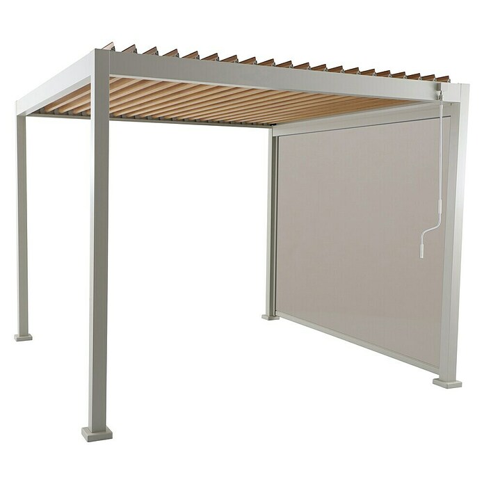 Sunfun Milos Panel lateral (An x Al: 276 x 217 cm, Blanco, Para pérgola con laterales Milos, Profundidad: 8,5 cm) | BAUHAUS