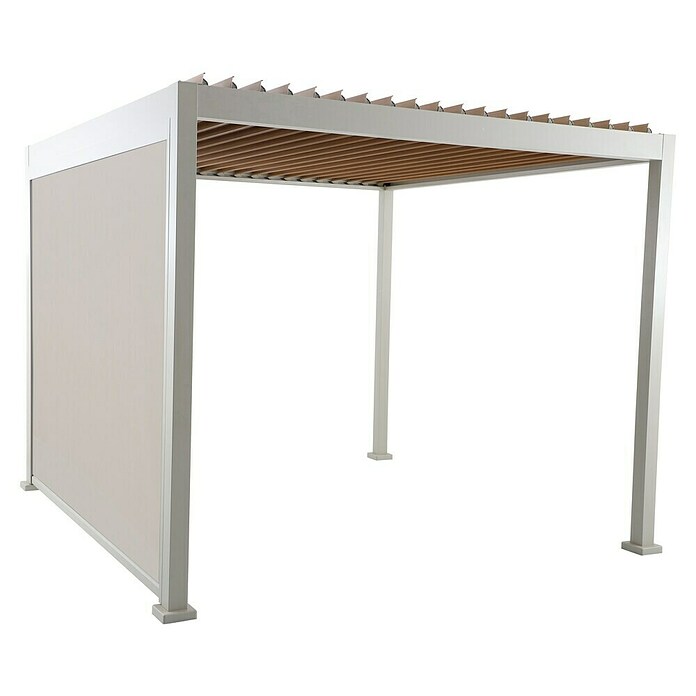 Sunfun Milos Panel lateral (An x Al: 276 x 217 cm, Blanco, Para pérgola con laterales Milos, Profundidad: 8,5 cm) | BAUHAUS