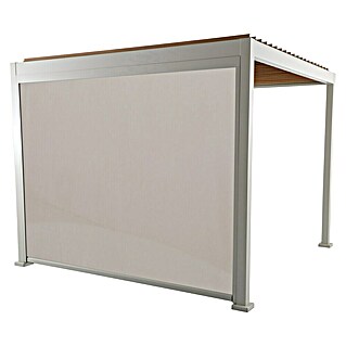 Sunfun Milos Panel lateral (An x Al: 368 x 217 cm, Blanco, Para pérgola con laterales Milos, Profundidad: 8,5 cm)