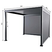 Sunfun Milos Pérgola estándar con laterales (L x An x Al: 294 x 386 x 235 cm, Aluminio, Antracita) | BAUHAUS