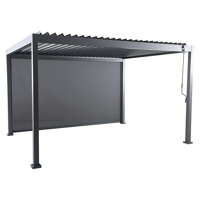 Sunfun Milos Panel lateral (An x Al: 368 x 217 cm, Antracita, Para pérgola con laterales Milos, Profundidad: 8,5 cm) | BAUHAUS
