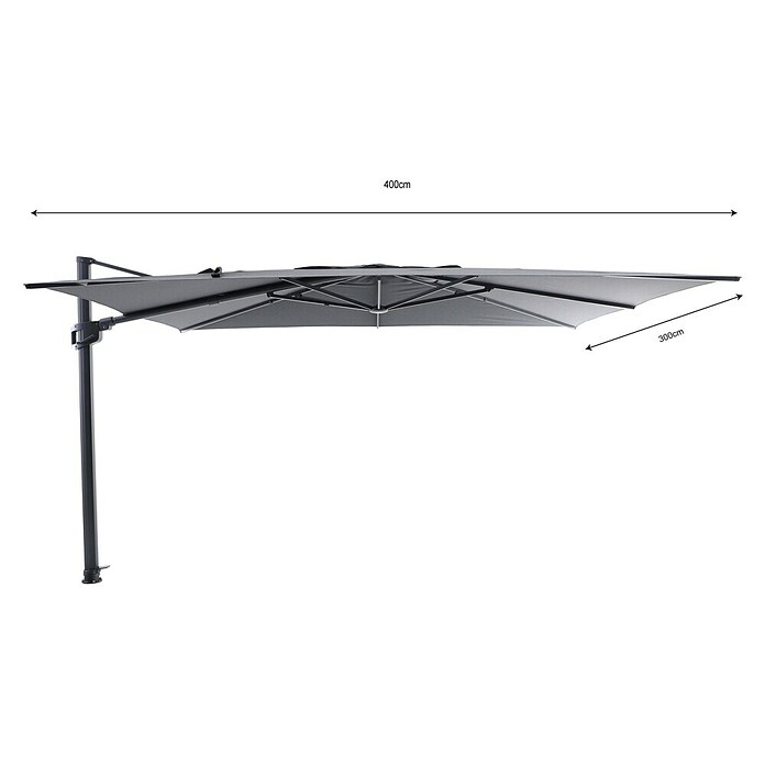 Sunfun Parasol de jardín Corfu (Antracita, L x An: 300 x 400 cm) | BAUHAUS