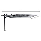 Sunfun Parasol de jardín Corfu (Antracita, L x An: 300 x 400 cm) | BAUHAUS